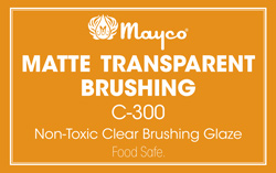 Mayco Low-Fire Crystal Glaze - C-300 Matte Transparent Brushing (1 gal)