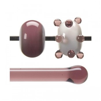 BULLSEYE Transparent Glass Rod Light Plum Transparent