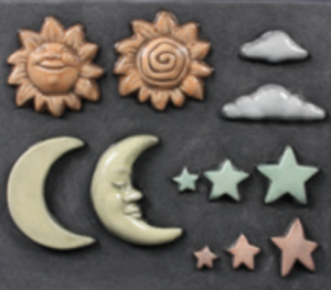 Celestial Press Mold 
0.5"L to 2.5"L