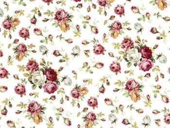 Chintz-Rose Basket (Colour)