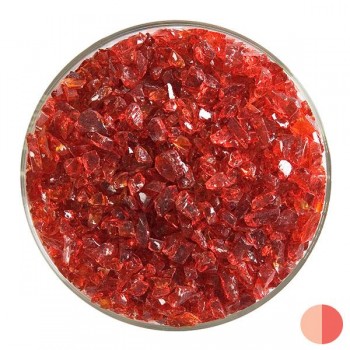BULLSEYE Transparent Glass Coarse Frit Red Transparent (4oz)