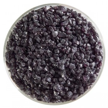 BULLSEYE Transparent Glass Coarse Frit Coal Gray Transparent (4oz)