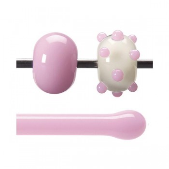 BULLSEYE Opalescent Glass Rod Petal Pink