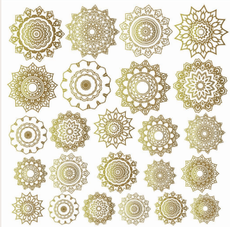 DECORPRINT Decal Paper Chintz -Golden Ornaments 20x20cm