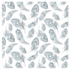 DECORPRINT Decal Paper Chintz - Peacock Silver 20x20cm
