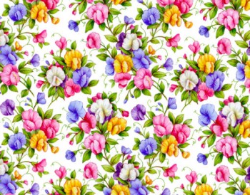 Chintz-Three colour Sweet Pea (Colour)