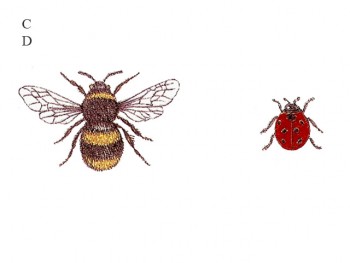 Separate Motives-Bee & Beetle  (Small) 6pcs