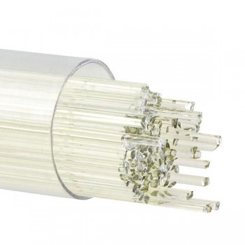 BULLSEYE Transparent Glass Stringer Orange Transparent (15pcs)