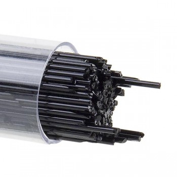 BULLSEYE Opalescent Glass Stringer Black (15pcs)