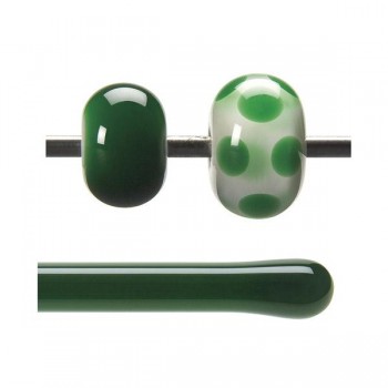 BULLSEYE Transparent Glass Rod Kelly Green Transparent