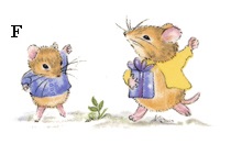 Separate Motives- Pink background Little Mouse 4( 2pcs)