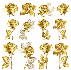 DECORPRINT Decal Paper Chintz - Golden Rose 20x20cm