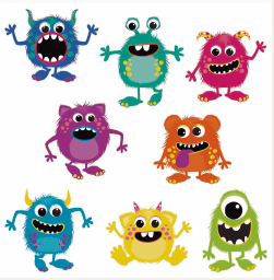 DECORPRINT Decal Paper Chintz - Monsters 20x20cm