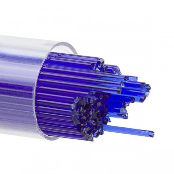 BULLSEYE Transparent Glass Stringer Deep Blue Transparent (15pcs)