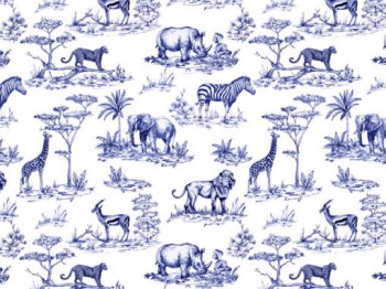 Chintz-Wild Animals (Blue)
