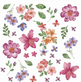 DECORPRINT Decal Paper Chintz - FLOWER SET 20x20cm