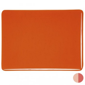 BULLSEYE Transparent Glass Sheet Orange Transparent  (3