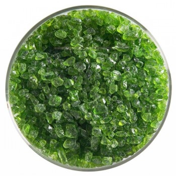BULLSEYE Transparent Glass Coarse Frit Spring Green Transparent (4oz)