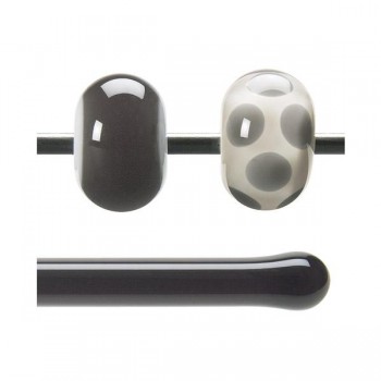 BULLSEYE Transparent Glass Rod Coal Gray Transparent