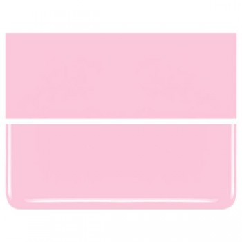 BULLSEYE Opalescent Glass Sheet Petal Pink (6