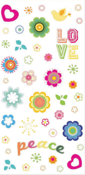 DECORPRINT Decal Paper - Love And Peace 10x20cm