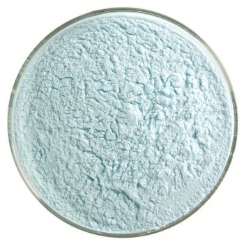 BULLSEYE Transparent Glass Fine Powder Turquoise Transparent (4oz)