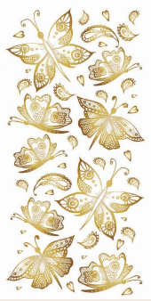 DECORPRINT Decal Paper -Golden Butterflies 10x20cm