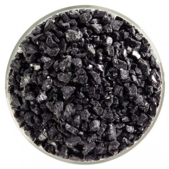 BULLSEYE Opalescent Glass Coarse Frit Black (4oz)
