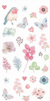 DECORPRINT Decal Paper -Robin Bird 10x20cm