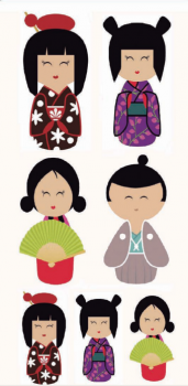 DECORPRINT Decal Paper - GEISHAS 10x20cm