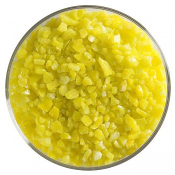 BULLSEYE Opalescent Glass Coarse Frit Canary Yellow (4oz)