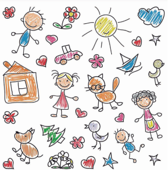 DECORPRINT Decal Paper Chintz -Childen's Drawing 20x20cm