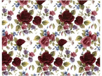 Chintz- Summer Rose (Dark Red)