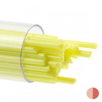 BULLSEYE Opalescent Glass Stringer Canary Yellow (15 pcs)