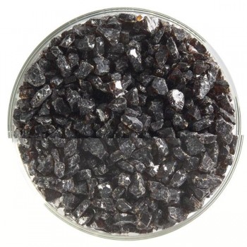 BULLSEYE Transparent Glass Coarse Frit Sienna Transparent (4oz)