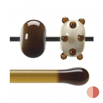 BULLSEYE Transparent Glass Rod Sienna Transparent