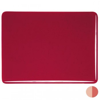 BULLSEYE Transparent Glass Sheet Red Transparent (6