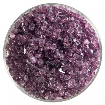 BULLSEYE Transparent Glass Coarse Frit Light Violet Transparent (4oz)