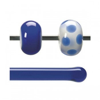 BULLSEYE Transparent Glass Rod Deep Blue Transparent
