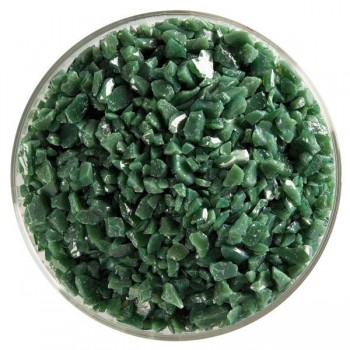 BULLSEYE Opalescent Glass Coarse Frit Dark Forest (4oz)