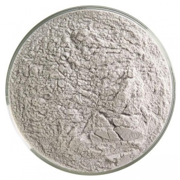BULLSEYE Transparent Glass Fine Powder Coal Gray Transparent (4oz)