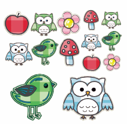 DECORPRINT Decal Paper Chintz - Owl and Bird 20x20cm