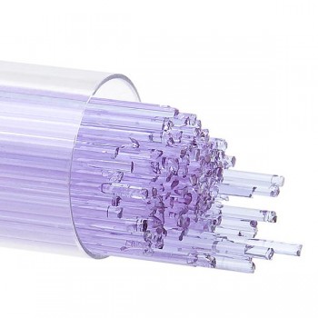 BULLSEYE Transparent Glass Stringer Light Violet Transparent (15pcs)