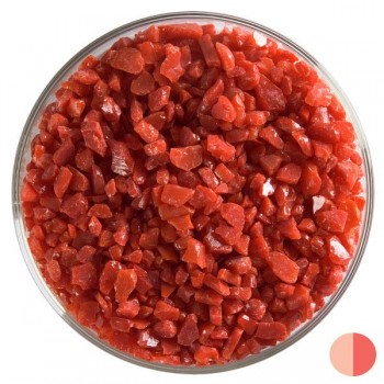BULLSEYE Opalescent Glass Coarse Frit Red (4oz)