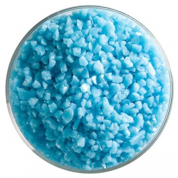 BULLSEYE Opalescent Glass Coarse Frit Light Cyan (4oz)