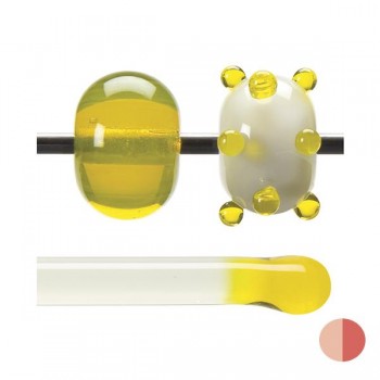 BULLSEYE Transparent Glass Rod Yellow Transparent