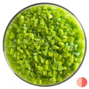 BULLSEYE Opalescent Glass Coarse Frit Spring Green (4oz)