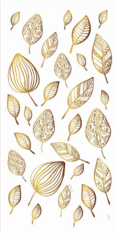 DECORPRINT Decal Paper -Golden Leaves 10x20cm