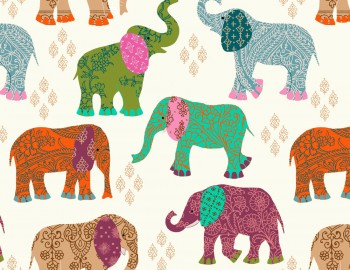 Chintz- Elephant (Colour)