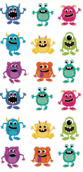 DECORPRINT Decal Paper - Monsters 10x20cm